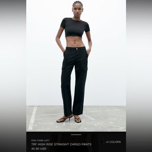 Zara High Waist Cargo Pants